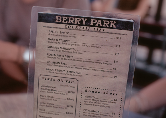 berry park menu
