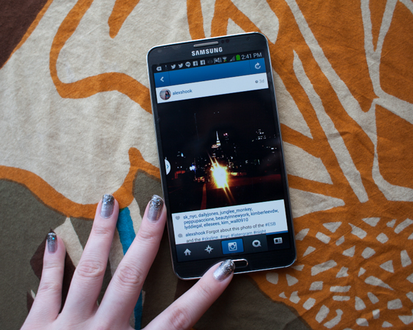 instagram on samsung galaxy note 3 phablet