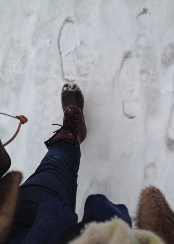 L.L. Bean Boots in the snow