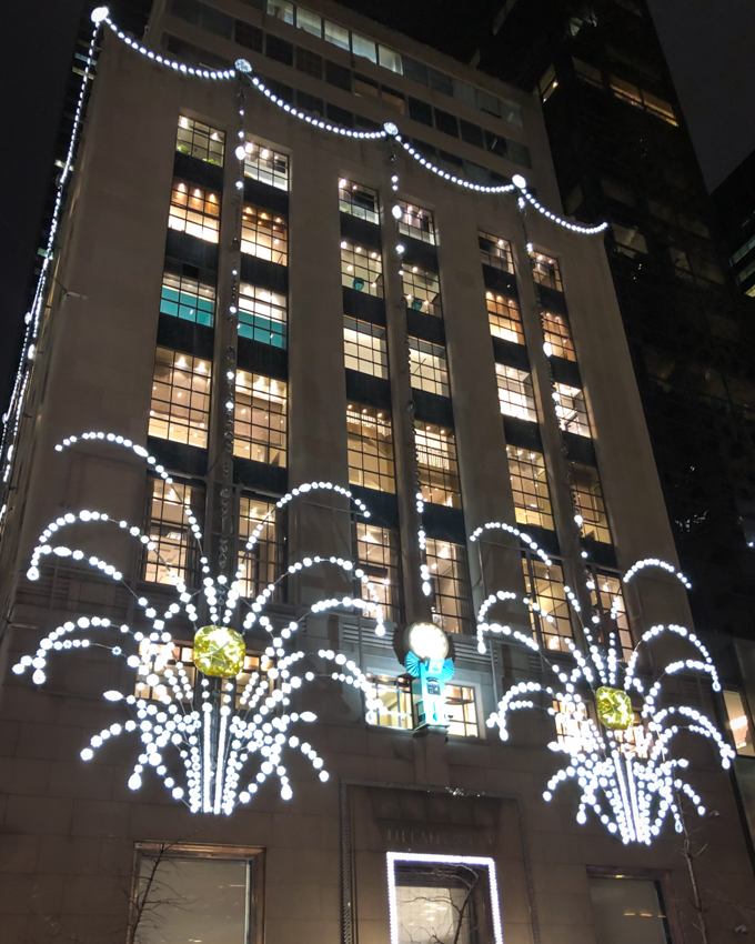 Holiday lights at Tiffany