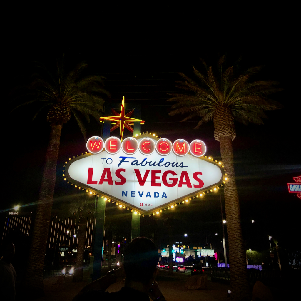Photo of the famous welcome to Las Vegas sign